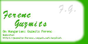 ferenc guzmits business card